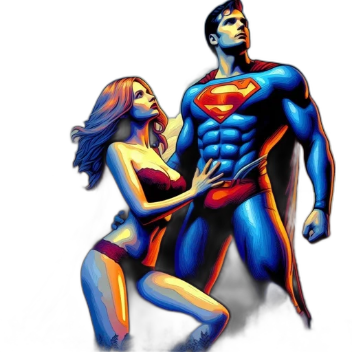 comic book art, concept art, 3d render, pixel art transparent PNG cut-out