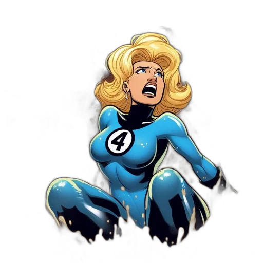 comic book art, cartoon, concept art, female transparent PNG cut-out