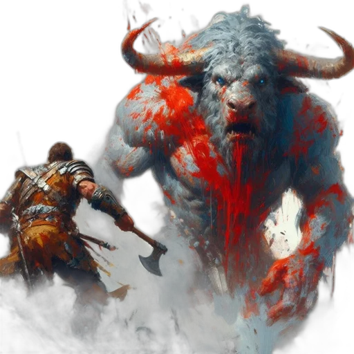concept art, fantasy art, comic book art, red transparent PNG cut-out