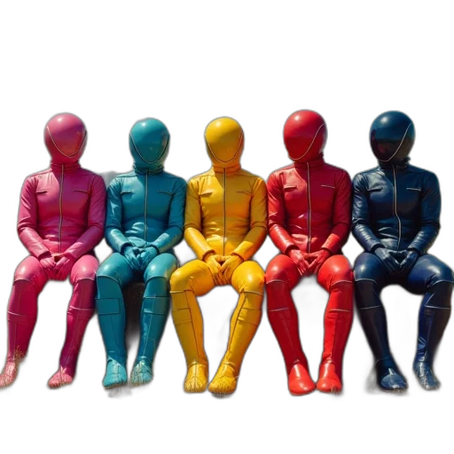robot, 3d render, concept art, colorful transparent PNG cut-out