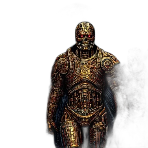 sword, robot, mask, concept art transparent PNG cut-out