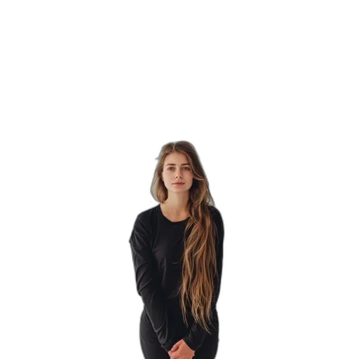 jacket, dress, hair, face transparent PNG cut-out