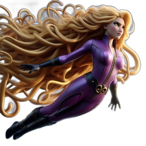 hair, concept art, comic book art, fantasy art transparent PNG cut-out