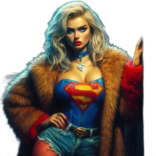 jacket, jewelry, comic book art, fantasy art transparent PNG cut-out