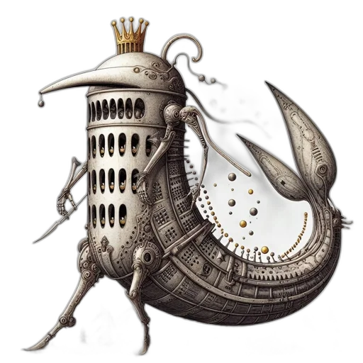 sword, dragon, crown, fantasy art transparent PNG cut-out