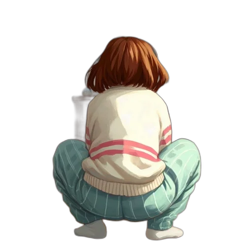 jacket, dress, creature, hair transparent PNG cut-out