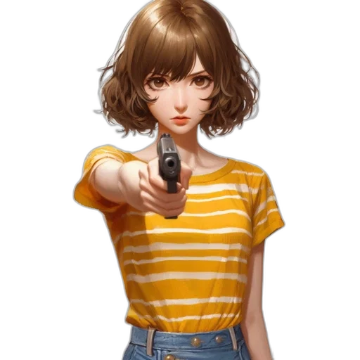 weapon, staff, jacket, face transparent PNG cut-out