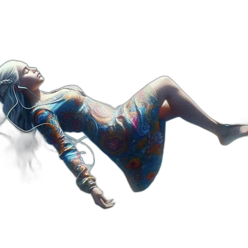 dress, creature, concept art, 3d render transparent PNG cut-out