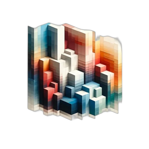 furniture, robot, building, pixel art transparent PNG cut-out