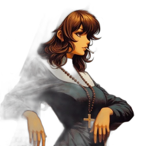 dress, staff, concept art, fantasy art transparent PNG cut-out