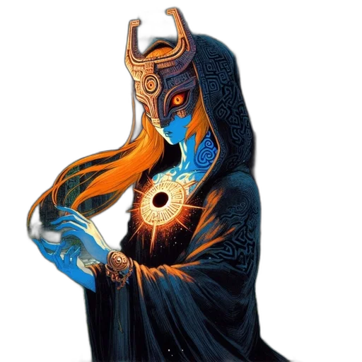 mask, staff, jewelry, dress transparent PNG cut-out