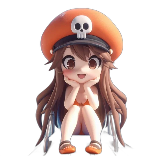 hat, crown, creature, staff transparent PNG cut-out