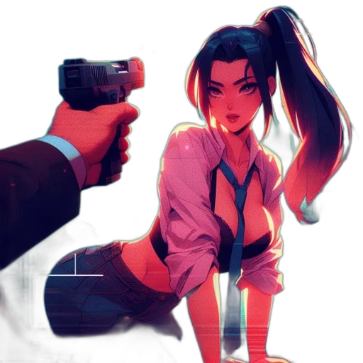 weapon, staff, jacket, cyberpunk transparent PNG cut-out