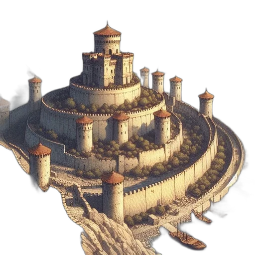 crown, building, dragon, 3d render transparent PNG cut-out