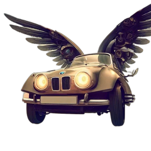 car, robot, concept art, 3d render transparent PNG cut-out