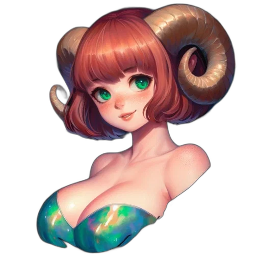 staff, dress, creature, hair transparent PNG cut-out