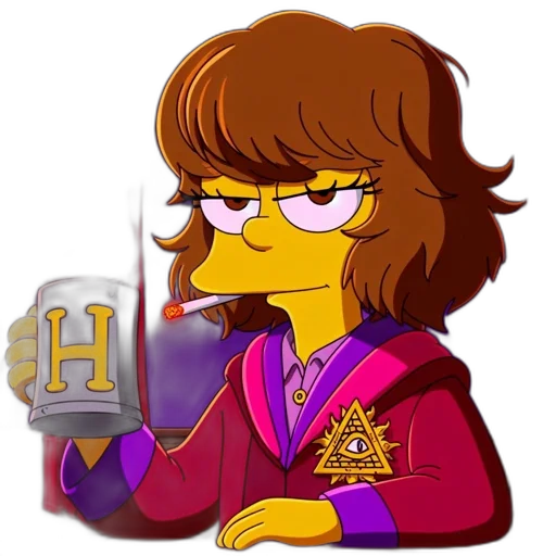 staff, jacket, cartoon, vaporwave transparent PNG cut-out