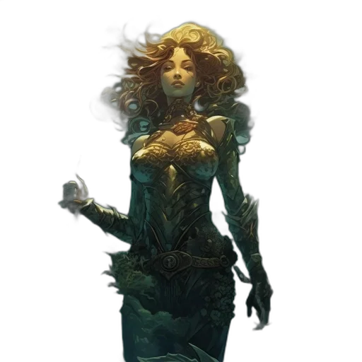 dress, staff, concept art, fantasy art transparent PNG cut-out
