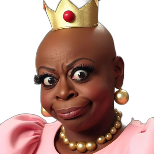 crown, dress, face, animal transparent PNG cut-out