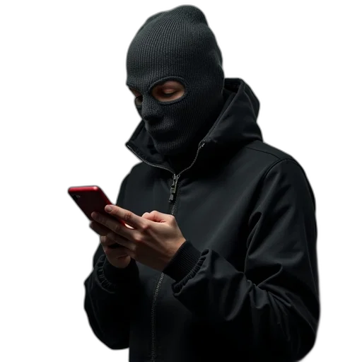 jacket, mask, staff, weapon transparent PNG cut-out