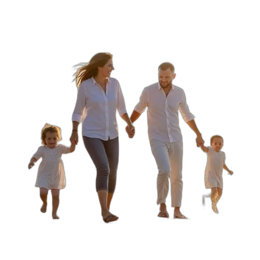 3d render, photorealistic, family, portrait transparent PNG cut-out