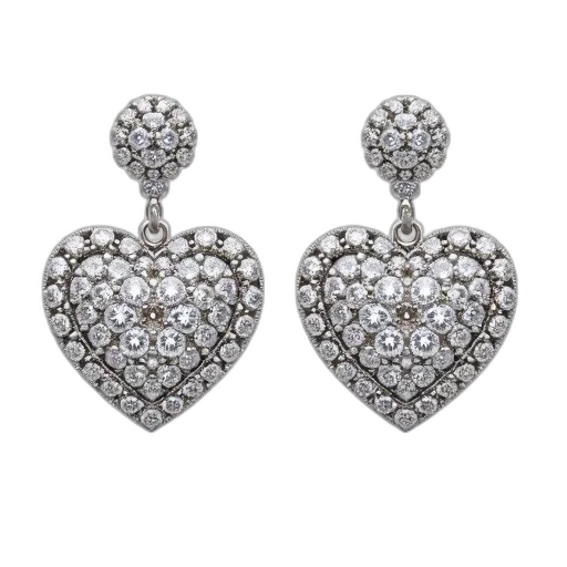 jewelry, pair, earrings, heart-shaped transparent PNG cut-out