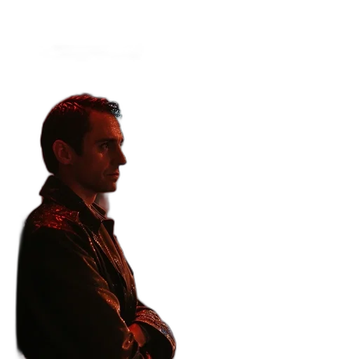 jacket, staff, robot, face transparent PNG cut-out