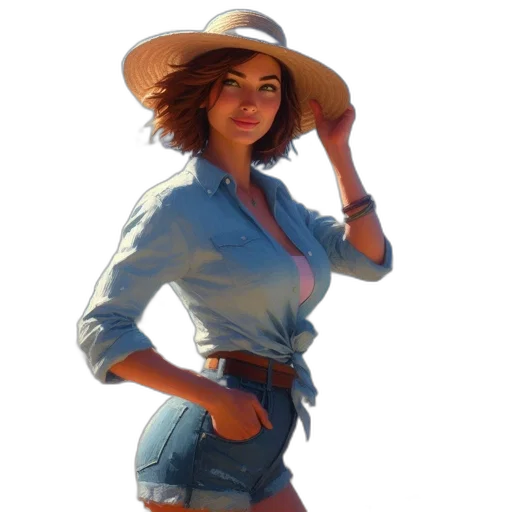 hat, staff, jacket, dress transparent PNG cut-out