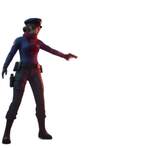 jacket, weapon, staff, mask transparent PNG cut-out