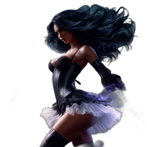 dress, comic book art, concept art, fantasy art transparent PNG cut-out
