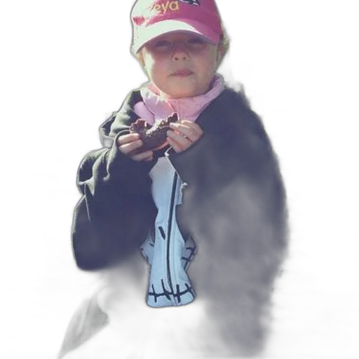 jacket, creature, hat, photorealistic transparent PNG cut-out