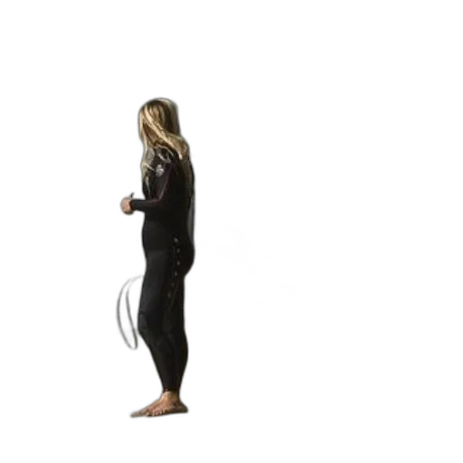 hair, staff, dress, creature transparent PNG cut-out