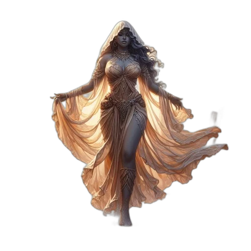 dress, mask, jewelry, concept art transparent PNG cut-out