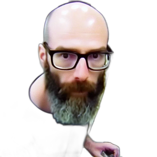 staff, hair, face, creature transparent PNG cut-out