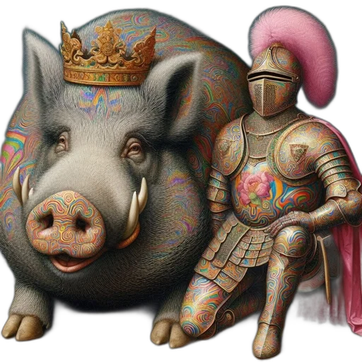 crown, robot, fantasy art, concept art transparent PNG cut-out