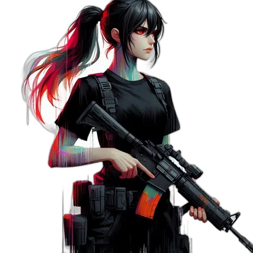weapon, cyberpunk, concept art, pixel art transparent PNG cut-out