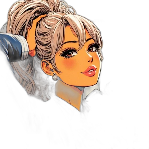 face, staff, hair, jewelry transparent PNG cut-out