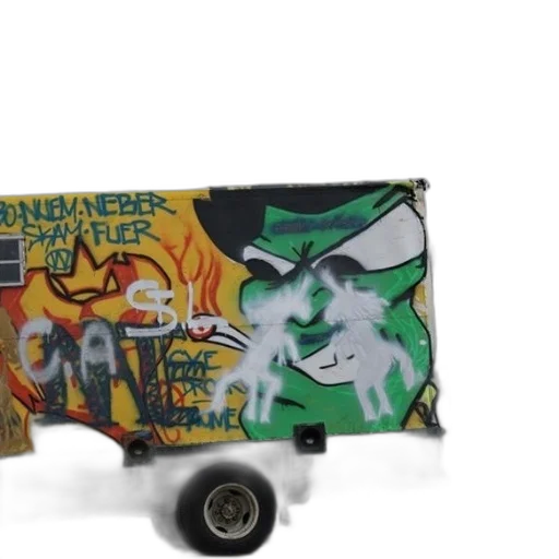 car, concept art, graffiti-covered, truck transparent PNG cut-out