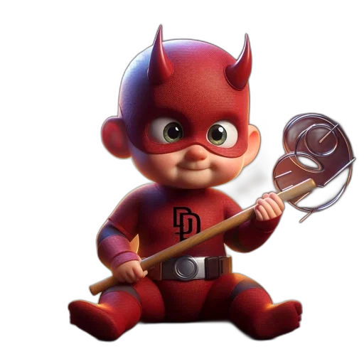 3d render, concept art, animated, baby-sized transparent PNG cut-out
