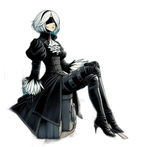 jacket, dress, mask, staff transparent PNG cut-out