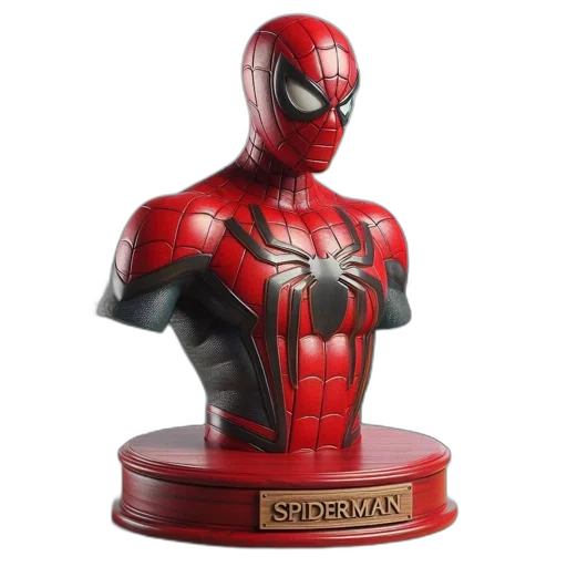 3d render, concept art, life-sized, bust transparent PNG cut-out