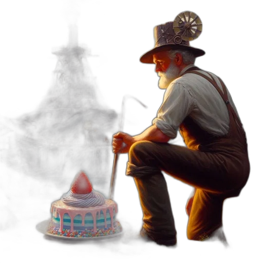hat, staff, concept art, fantasy art transparent PNG cut-out