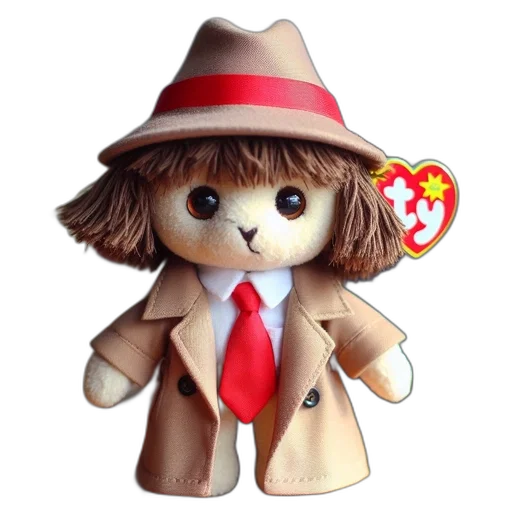 staff, hat, 3d render, plush transparent PNG cut-out