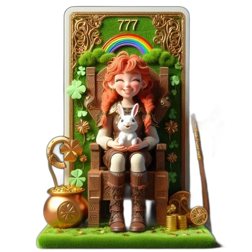 furniture, staff, crown, 3d render transparent PNG cut-out