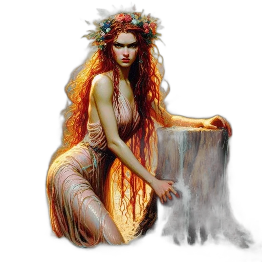 dress, jewelry, fantasy art, concept art transparent PNG cut-out