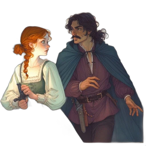 fantasy art, concept art, pixel art, watercolor transparent PNG cut-out