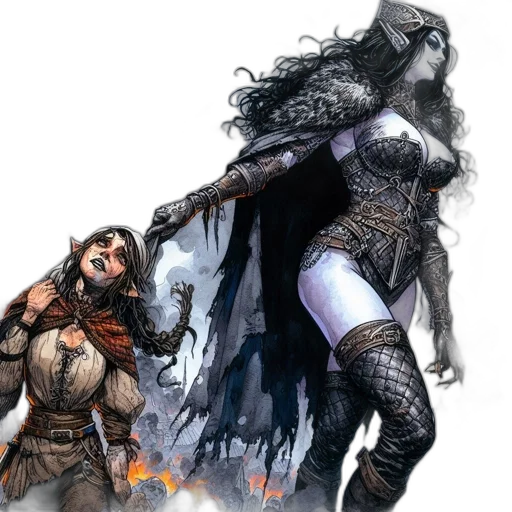 comic book art, fantasy art, concept art, fire transparent PNG cut-out