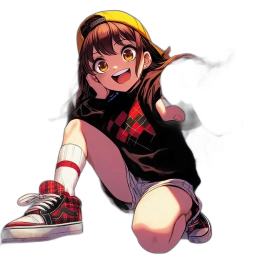face, dress, shoes, weapon transparent PNG cut-out