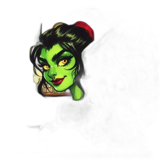 face, mask, staff, fantasy art transparent PNG cut-out