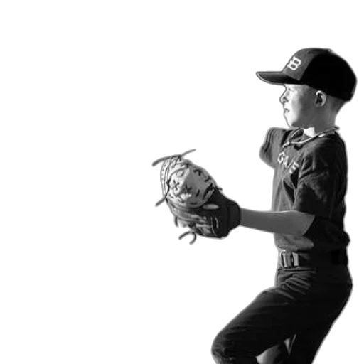 young, baseball, player, action transparent PNG cut-out